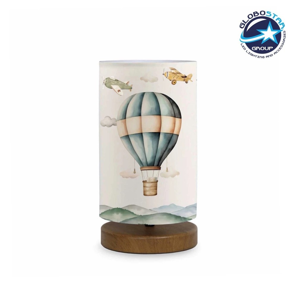 GLOBOSTAR® BALLON 204-0145 Παιδικό Επιτραπέζιο Φωτιστικό Πορτατίφ με Ντουί 1 x E14 AC 220-240V IP20 - Πολύχρωμο - Μ15 x Π15 x Υ30cm